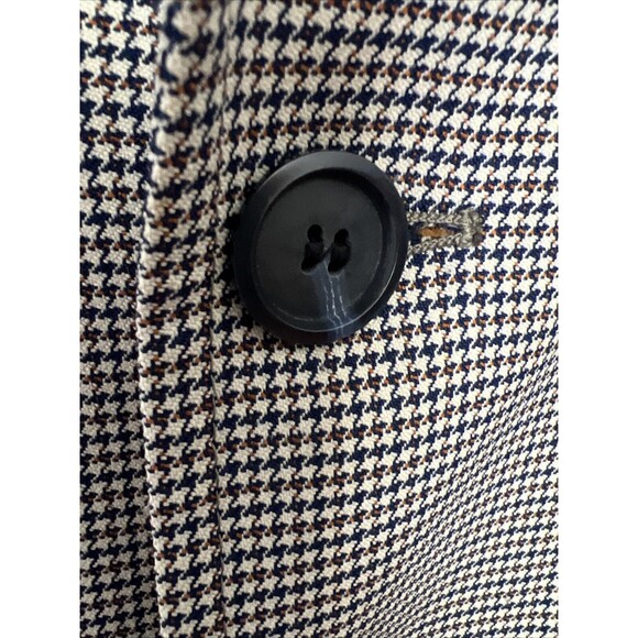 VTG London‎ Fog Men's Houndstooth Single Breast Overcoat 42 Long - Picture 7 of 11